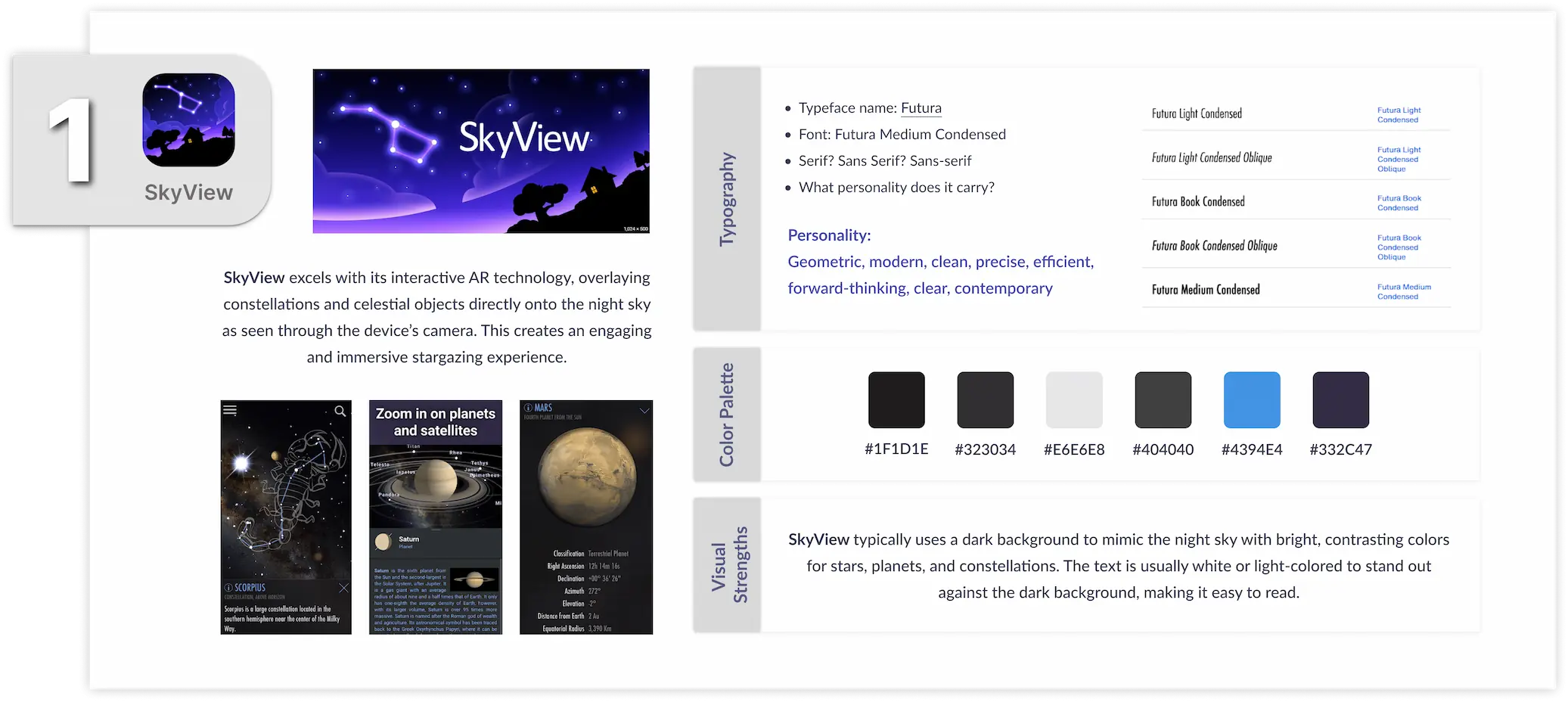 Competitor #1 - Sky View UI Analysis