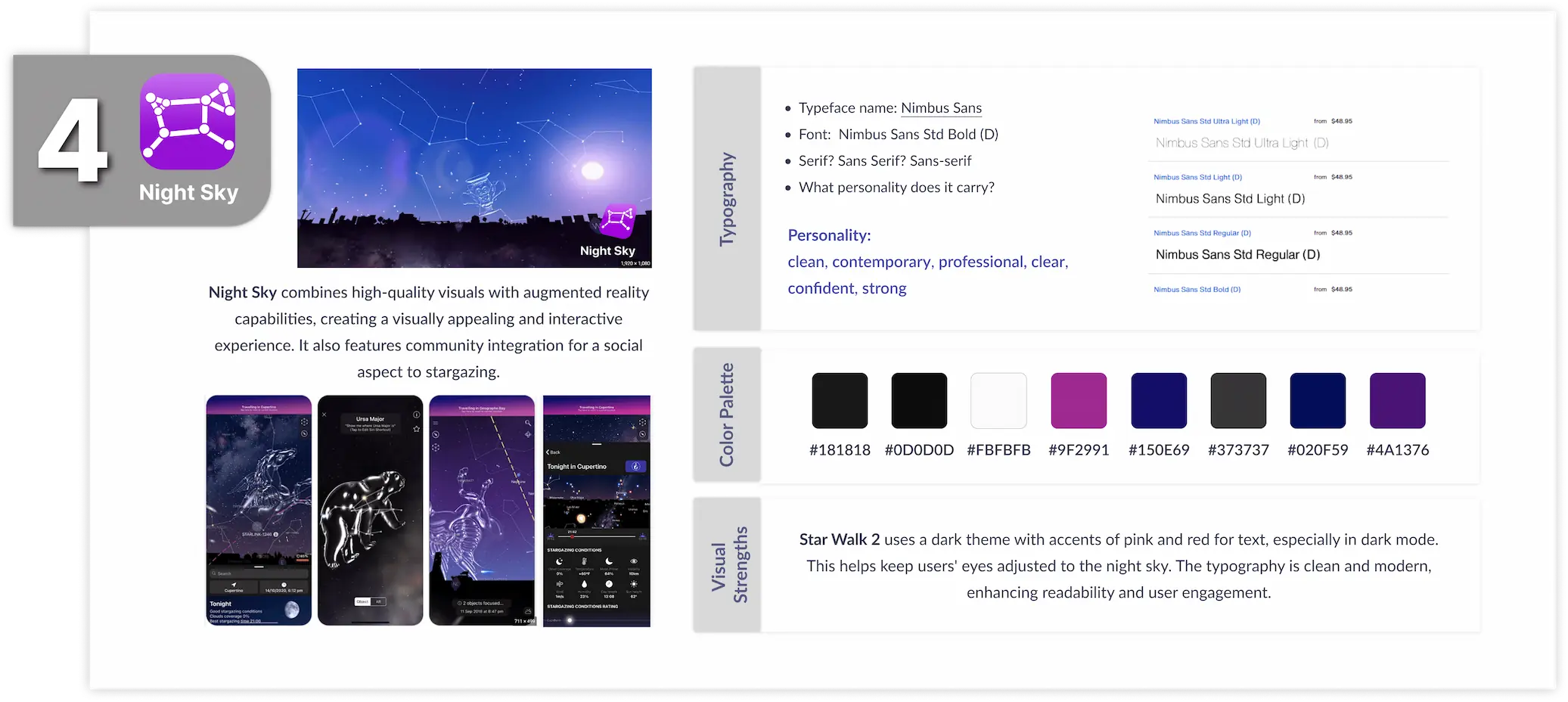 Competitor #4 - Night Sky UI Analysis